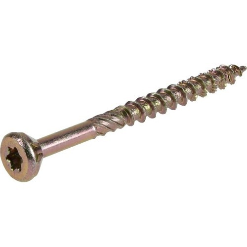 Deck Screw, Flat Head, #8 Screw, 2 in Overall Length, Torx Drive