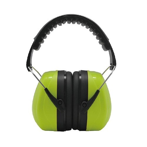 Ear Muff, 35 dB Noise Reduction Rating, Green, head Band Position