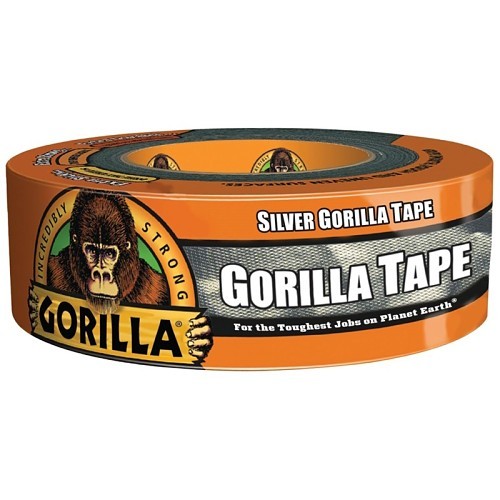 Gorilla® 5121454 Duct Tape, 35 yd Length, 1.88 in Width, Polyethylene Backing, Silver