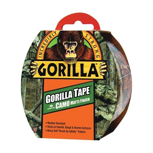 Gorilla® 5121694 Duct Tape, 9 yd Length, 1.88 in Width, 17 mil Thickness, Cloth Backing, Camouflage