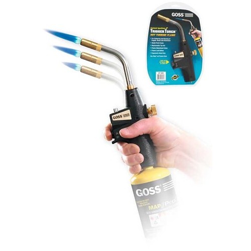 Goss® 328-GP-600 Self Igniting Hand Torch, For Use With: Disposable Cylinders, Brass