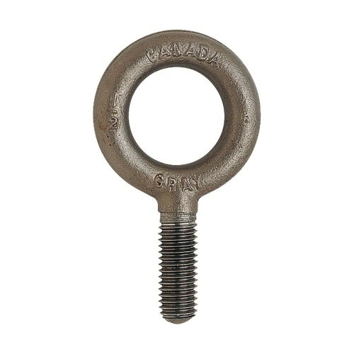 Gray Tools BP24 Plain Pattern Eye Bolt, 3/4-10, 2 in L Shank, Forged Carbon Steel, Uncoated