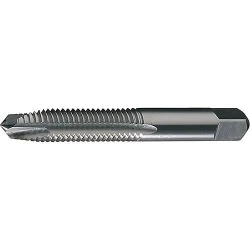 Greenfield Industries Cleveland® C57048 Spiral Point Tap, Right Hand Cutting, #4-40, H2, Plug Chamfer, 2 Flutes, Bright, High Speed Steel, Steel & Non-Ferrous Materials
