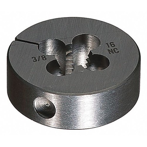 Greenfield Industries Cle-Line® C65801 Round Die, M6x1.00, Metric, 3/8 in Thickness, 1 in Die Outside Dia, High Speed Steel