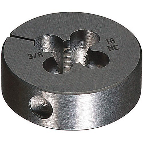 Greenfield Industries Cle-Line® C65824 Round Die, Metric, M10 x 1.50, Metric, 9.52 mm Thickness, 1 in Die Outside Dia, High Speed Steel