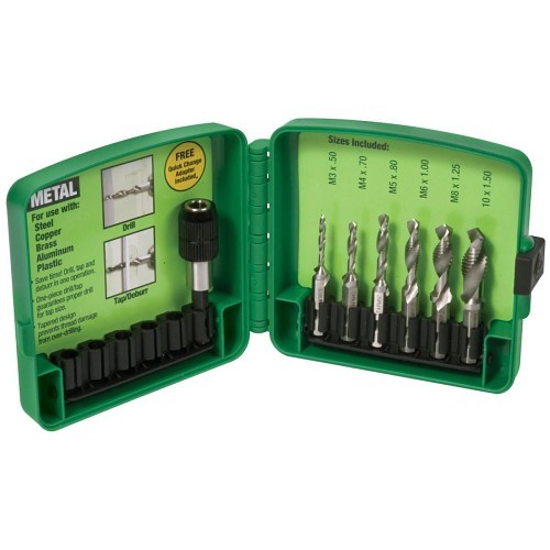 Greenlee® DTAPKITM Drill/Tap Kit, 6 Pieces, M3 to M10 Thread