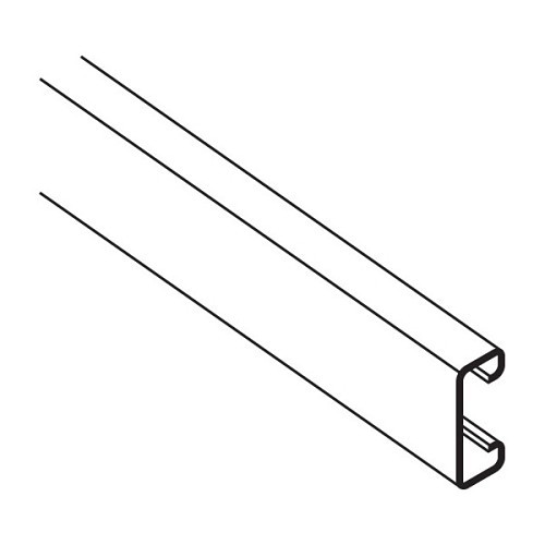 Gregory G-134-2 Struct Channel, 20 ft Length, 1-5/8 in Width, 13/16 in Depth, 14 ga Thickness, Cold Roll Formed Steel, Solid, Pre-Galvanized