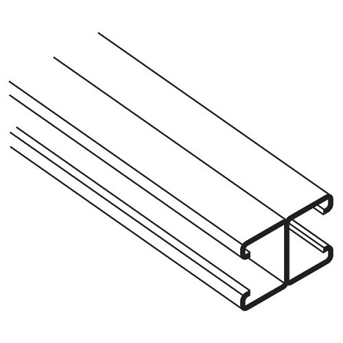 Gregory G-582A-2 Struct Channel, 20 ft Length, 3-1/4 in Width, 1-5/8 in Depth, 12 ga Thickness, Welded Back To Back, Pre-Galvanized