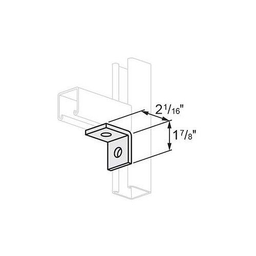 Gregory G302 90 deg Corner Angle, Number of Holes: 2, 2-1/16 in x 1-7/8 in Length, Steel