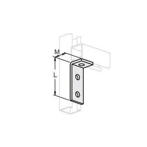 Gregory G3064 90 deg Corner Angle, Number of Holes: 3, 3-15/16 in x 1-7/8 in Length, Steel