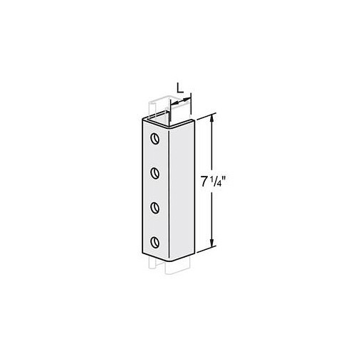 Gregory G6061 Splice Clevis, 7-1/4 in Length, For 1-5/8 x 1-5/8 in Strut