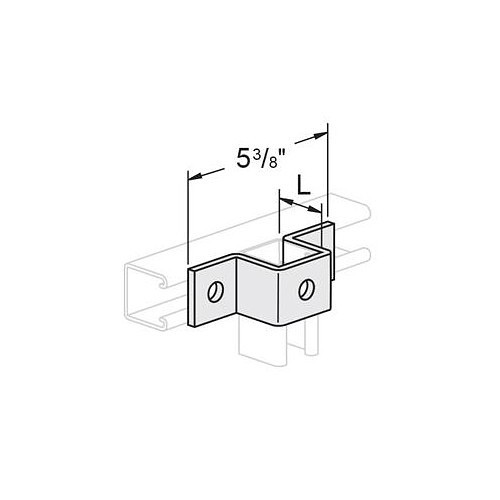 Gregory G6097 U-Support, Number of Holes: 3, 5-3/8 in Length, For 6-1/2 in Struts