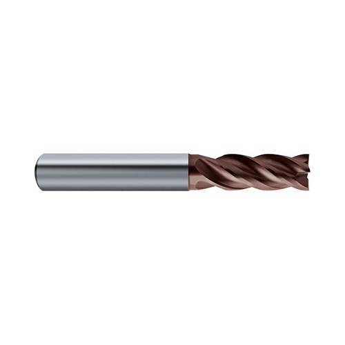 Guhring 9067570095200 End Mill, 3/8 in Cutter Dia, 7/8 in Length of Cut, 4 Flutes, 3/8 in Shank Dia, 2-1/2 in Overall Length