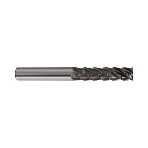 Guhring 9067740127000 End Mill, 1/2 in Cutter Dia, 2 in Length of Cut, 4 Flutes, 1/2 in Shank Dia, 4-1/2 in Overall Length, Nano-A