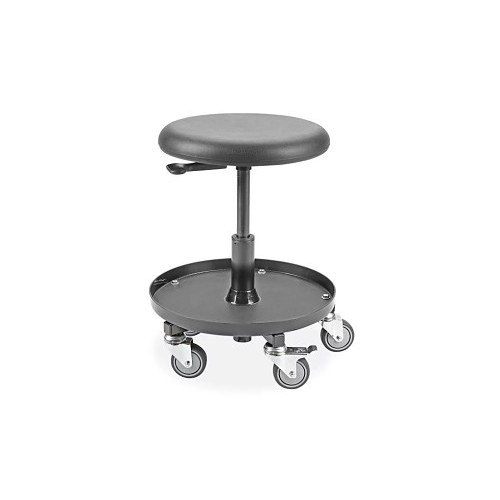 H-3731 Shop Stool with Tool Tray, 15 to 20 in Adjustment Overall Height, 300 lb Load, Polyurethane Seat