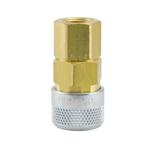 H.B. Fuller Foster® 310-4204 Quick Disconnect Socket, 3/8 in Nominal, FPT, 300 psi Pressure, Brass and Steel