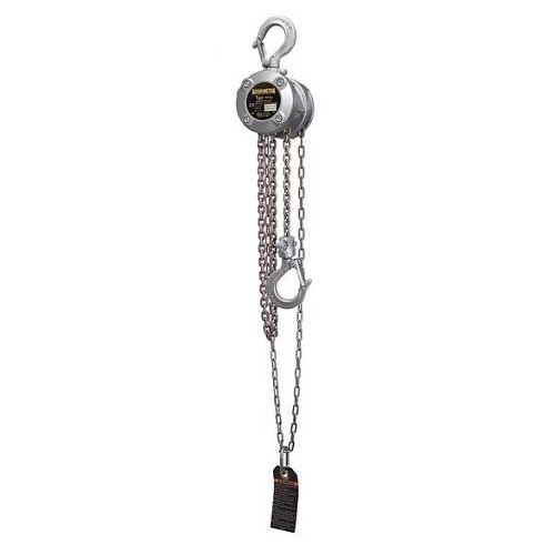 HARRINGTON CX005-10 Manual Chain Hoist, 1000 lb, 10 ft Lifting Height, 10-1/4 in Minimum Between Hooks, 29/32 in Hook Opening, 42 lb Pull to Lift