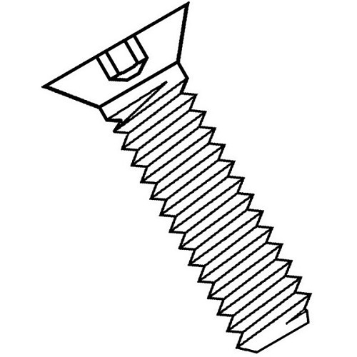 HOLO-KROME® 9890 Socket Cap Screw, Imperial, 3/8 in-16 Diameter - Thread, 2-1/4 in Overall Length, Flat Head, Domestic