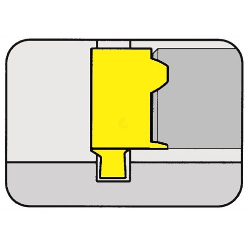 HORN RU108.0031.00 TN35 Grooving Insert, 0031 Insert, Right Hand Cutting, Material Grade: TN35