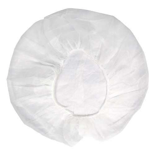 HOSPECO® DA-BC24WH Bouffant Cap, White, Polypropylene, 24 in Dia