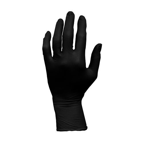 HOSPECO® ProWorks® GL-N107FL-LARGE Examination Gloves, Disposable Glove, Large, #9, Nitrile, Black