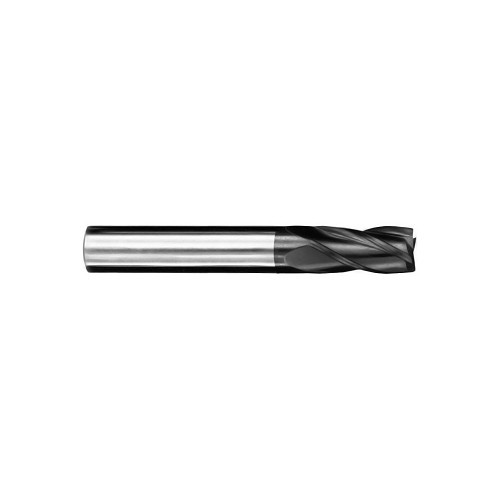 HTC 130-4187 Square End Mill, 3/16 in Cutter Dia, 5/8 in Length of Cut, 4 Flutes, 3/16 in Shank Dia, 2 in Overall Length, AITiN Coated
