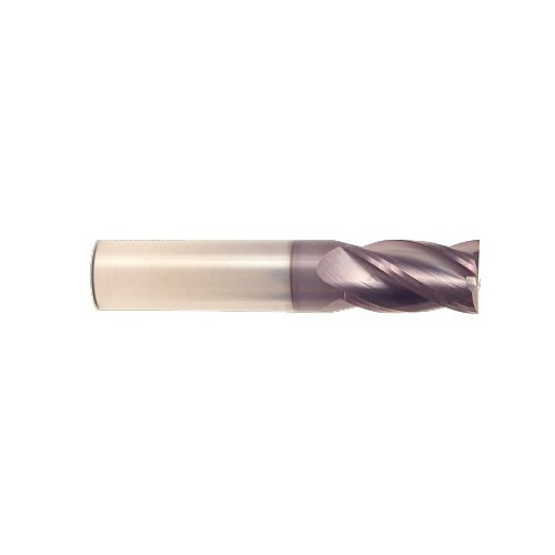 HTC 130-4500 Square End Mill, 1/2 in Cutter Dia, 1 in Length of Cut, 4 Flutes, 1/2 in Shank Dia, 3 in Overall Length, AITiN Coated