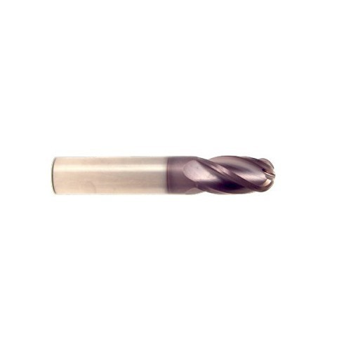HTC 145-4125 Square End Mill, 1/8 in Cutter Dia, 1/2 in Length of Cut, 4 Flutes, 1/8 in Shank Dia, 1-1/2 in Overall Length, AITiN Coated