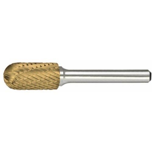 HTC B71221DTN Micrograin Carbide Burr, Cylindrical Radius End, 1/8 in Head Dia, 1/2 in Length of Cut