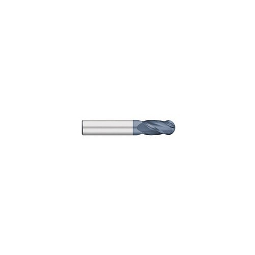 HTC HTC1454187 Ball Nose End Mill, 3/16 in Cutting Dia, Solid Carbide Tipped