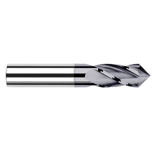 Harvey Tool Harvey Tool 15324-C3 Drill/End Mill, 3/8 in Dia, 90 deg Point, 4 Flutes, 7/8 in Flute Length, 7/8 in Length of Cut, 3/8 in Shank Dia, 2-1/2 in Overall Length, AITiN Coated