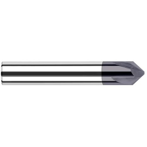 Harvey Tool 18315-C3 Chamfer Mill, 30 deg Included Angle, 3 in Overall Length, Solid Carbide, AlTiN