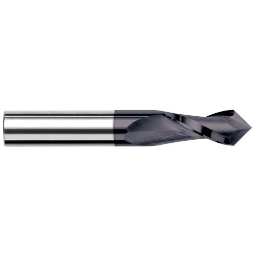 Harvey Tool Harvey Tool 46524-C3 Drill Mill, 3/8 in Dia, 90 deg Point, 2 Flutes, 7/8 in Length of Cut, 3/8 in Shank Dia, 2-1/2 in Overall Length, AITiN Coated