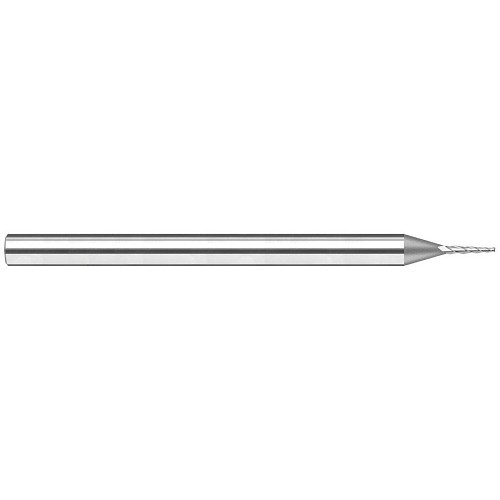 Harvey Tool 832830 Tapered End Mill, 0.03 in Cutter Dia, 0.156 in Length of Cut, 3 Flutes, 0.1875 in Shank Dia, Altin Nano