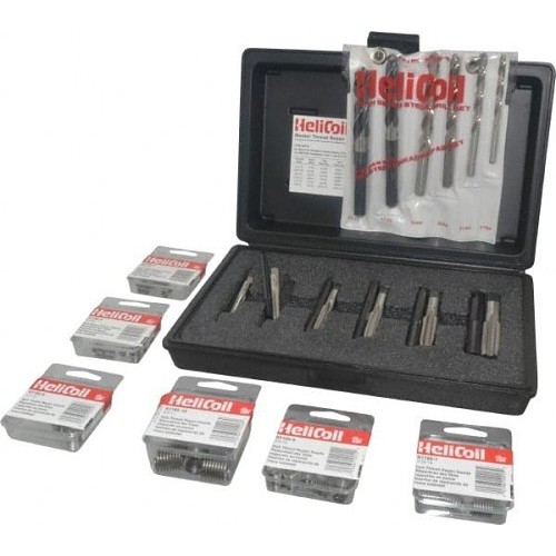 Emhart Teknologies Heli-Coil® 4934 Thread Repair Kit, Professional, Measurement System: Imperial, 1/2-13, 3/8-16, 7/16-14, 1/4-20, 5/16-18, 5/8-11 Internal Thread, 6 Piece