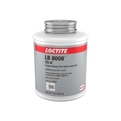 Henkel Loctite® 51007 Anti-Seize Lubricant, 1 lb Container, Can Container, Paste Form, Copper, 1.2 to 1.4 Specific Gravity