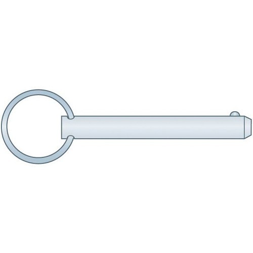 Heritage™ DTP-0500-4000 Imperial Detent Pin, 1/2 in Dia, 4 in L Usable, Medium Carbon Steel, Zinc Clear