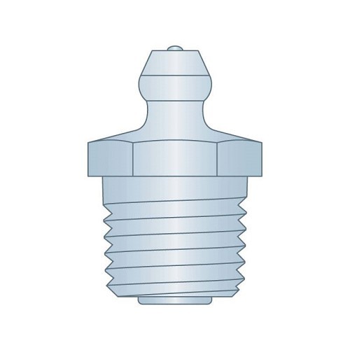 Heritageâ„¢ H1627Z3 Straight H1627Z3, 1/4-18 PTF Thread, 0.88 in OAL, Clear Trivalent Zinc Plated, Steel, 0.45 in L Shank
