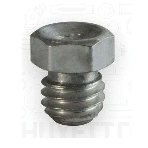 Heritage™ H2406Z3 Flush Metric Straight Grease Fitting, M6x1 Parallel Thread, 8.5 mm OAL, 5.5 mm L Shank, Steel
