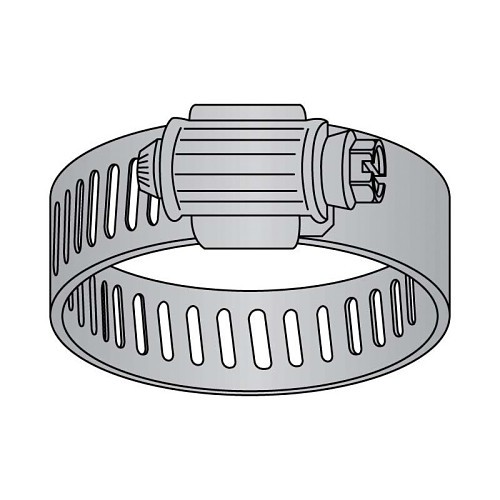 Heritage™ HCGP-333-008-500 HCGP-333-008-500, 1/2 to 1 in Clamping, #8 SAE Trade, 300 Stainless Steel Band, 300 Stainless Steel Bolt, Plain, Import