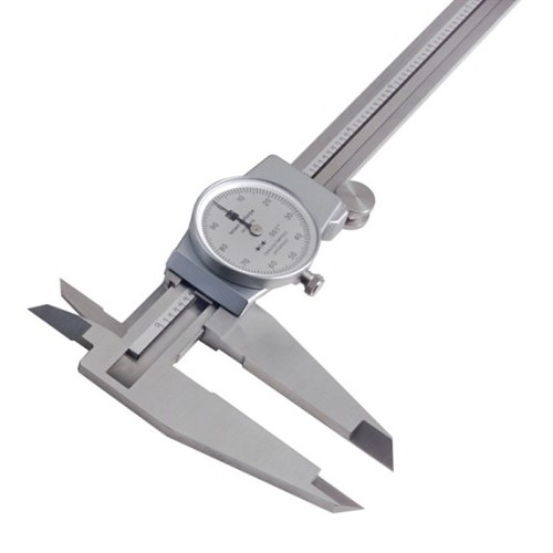 Hexagon AB Brown & Sharpe® 599-579-12-CR Dial Caliper, 0-12 in, Graduations: 0.001 in, 2.5 in Jaw Depth, Stainless Steel