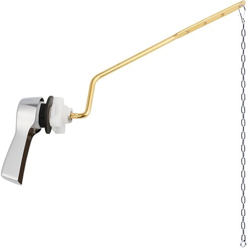 Hibbent 01 Replacement Toilet Tank Lever, For Use With: Angle Mount Toilet, Brass, Polished Chrome