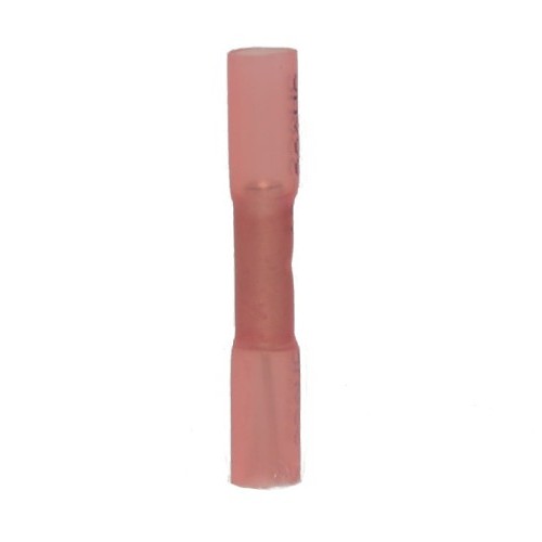 Hillsdale Terminal 20082 Butt Connector, 22 to 18 AWG Conductor, 1-1/2 in Length, Seamless Barrel, Copper, Red