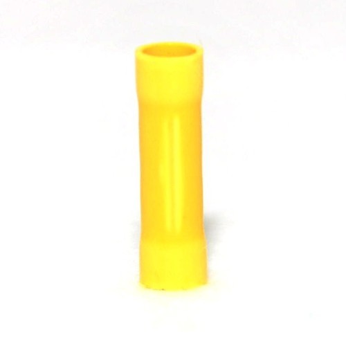Hillsdale Terminal 20310 Butt Connector, 12 to 10 AWG Conductor, 1.06 in Length, Vinyl, Yellow