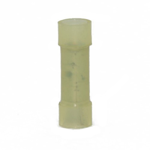 Hillsdale Terminal 20313 Butt Connector, 12 to 10 AWG Conductor, 1.07 in Length, Seamless Flared Barrel, Nylon, Yellow