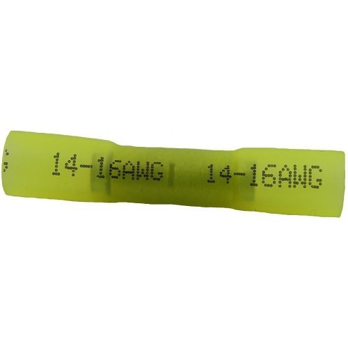 Hillsdale Terminal 40317 Butt Connector, 12 to 10 AWG, 16 to 14 AWG Conductor, Yellow with Blue Stripe