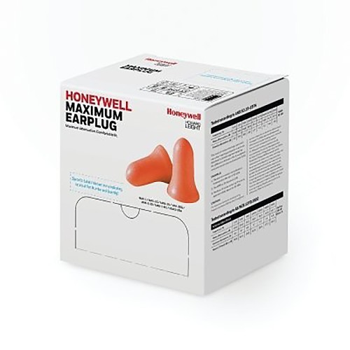 Honeywell 154-MAX-1-D Maximum Earplug, Uncorded, 33 dB Noise Reduction Rating, Disposable Disposable/Reusable, Coral Plug