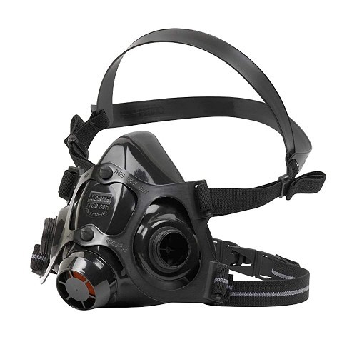 Honeywell Safety 770030L Half Mask, Premium Silicone Half Masks, Series: 7700, Large, Threaded, Gray
