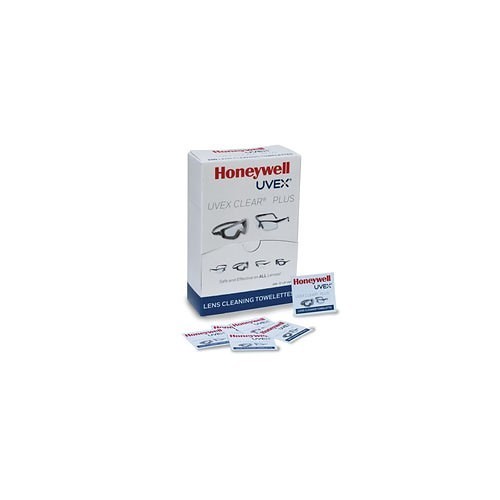 Honeywell S470 Lens Cleaning Wipe, 5 x 6 in Tissue, 100 A Tissue, Corrugated Cardboard, For Use With: Uvex Clear® Plus Cleaner