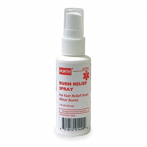 Honeywell Safety North® by Honeywell 068-032204 First Aid Burn Spray, Anesthetic Burn Treatment, Pump Spray, Formula: 20%Benzocaine, 10%Isopropyl